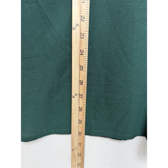 Belongsci Women's Sz XL NWT Blouse Long Sleeve V-Neck Dark Green Tunic Holidays - Picture 15 of 15
